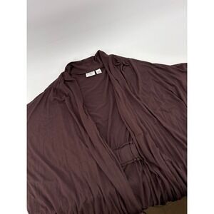 Cato Woman Brown Short Sleeve Open Front Cardigan Ruched Waist Plus Size 22W 24W